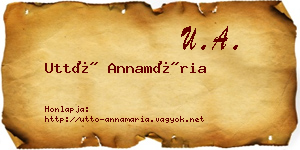 Uttó Annamária névjegykártya
