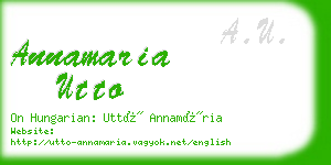 annamaria utto business card